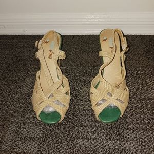 FARYL ROBIN GENUINE LEATHER WEDGES